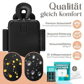 Kesser KESSER® Massageliege klappbar & höhenverstellbar 3 Zonen Massagebett Massagetisch Kosmetikliege Therapieliege Aluminium + 10x Gesichtsauflage mit Kopfstütze Armlehnen & Tasche
