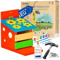 Ita DIY Futterhaus für Eichhörnchen zum Zusammenbauen und Bemalen BushyBite - Komplett Bausatz mit Hammer, Nägeln, Farben zum Bauen und Malen für Kinder - Bastelset für Jungen & Mädchen