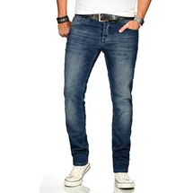 Alessandro Salvarini Straight-Jeans ASAngelo blau 34