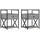 vidaXL Nachtschrank 2 Stk. 40 x 42 x 55 cm Grau