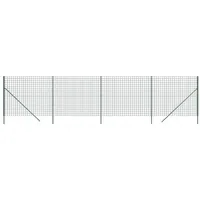 vidaXL Maschendrahtzaun Grün 1,6x10 m Verzinkter Stahl