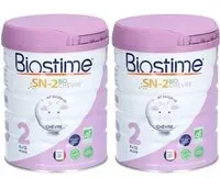 BIOSTIME® SN-2 Bio Lait de chèvre 2ème âge 6 à 12 mois Poudre 2x800 g