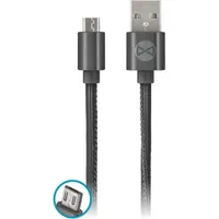 Forever USB Ladekabel Datenkabel Micro-USB Kabel aus Kunststoff Leder