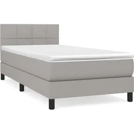 vidaXL Boxspringbett 100 x 200 cm Hellgrau