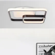 Brilliant LED-Deckenleuchte Cava 40 cm x 40 cm Weiß und Schwarz
