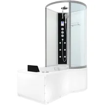AcquaVapore Whirlpool Wanne Duschtempel Dusche Duschkabine K50-L03-WP-EC 170x100 cm mit 2k Scheiben Versiegelung