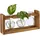 Relaxdays Reagenzglas Vase, runde Glasvasen mit Halterung, Blumen & Pflanzen, HxBxT: 13x28x6,5 cm, transparent/Natur,