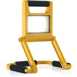Brandson LED Baustrahler mit Akku, 2 Dimmstufen & 600 Lumen einklappbare IP44 Arbeitsleuchte