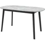 Masseno ESSTISCH VITO S 150 cm - 190 cm / 80 cm x 77 cm Ausziehbar Esszimmertisch, Küchentisch, Ovaler Tisch, Modern Design - Grau