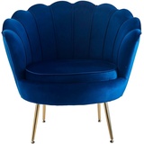 SalesFever Loungesessel »Clam«, extravagantes Muscheldesign blau