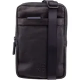 h2nd CityLights CL.14275 Umhängetasche Leder/Canvas Navy