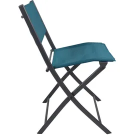 VCM Gartenstuhl 2er Set klappbar 45 x 46 x 79 cm blau