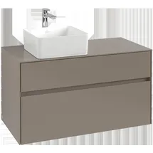 Villeroy & Boch Collaro Waschtischunterschrank C03900VN 100x54,8x50cm, Waschtisch links, Cashmere grey