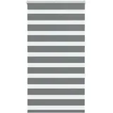 vidaXL Doppelrollo Zebrarollo 75 x 150 cm Dunkelgrau