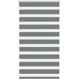 vidaXL Doppelrollo Zebrarollo 75 x 150 cm Dunkelgrau