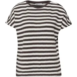 STREET ONE Rundhalsshirt mit Streifen Braun 34
