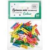 Kolorowe spinacze do dekoracji mini 50szt