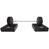 Fitness Kreuzheben Gummi Hantelscheiben (2x 5kg - 25kg), Stange, Abwurfblöcke