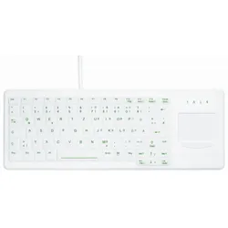 Active Key AK-C4400, Mini, Kabelgebunden, USB + PS/2, Membran Key Switch, Weiß