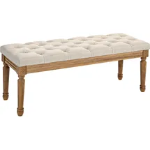Homcom Sitzbank Polsterbank Creme 120 x 41 x 48 cm