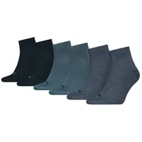 Puma Quarter Socken 3er Pack Blau 47-49