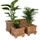 DESIGN DELIGHTS Übertopf-Set, Natur, Holz, 80x40x40 cm, Dekoration, Blumen & Zubehör, Übertöpfe