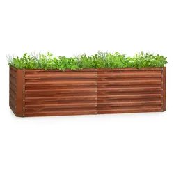 Blumfeldt Rust Grow Hochbeet Gartenbeet verzinktes Stahlblech Rost-Finish Rostrot