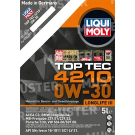 LIQUI MOLY Top Tec 4210 21605 0W-30 5 l