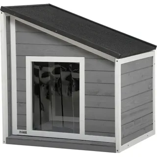 PawHut Hundehütte aus Holz, B/H/L: ca. 58x71x77 cm