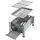 ChattenGlut Gasbräter 1-flammig 4,5 kW 340 x 530 x 270 cm Edelstahl inkl. Rost