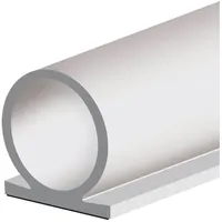Ellen Türanschlagdg.Omega-Profil 137 L.25m B.8mm Silik.blk weiß ELLEN