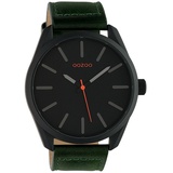 Oozoo Unisex Armbanduhr Timepieces Analog Leder dunkelgrün UOC10322 - Dunkelgrün