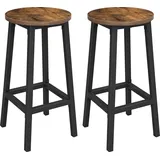 VASAGLE Barhocker rund 32 x 65 cm Braun