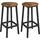 VASAGLE Barhocker rund 32 x 65 cm Braun