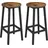 VASAGLE Barhocker rund 32 x 65 cm Braun
