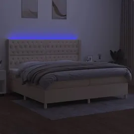 vidaXL Boxspringbett 200 x 200 cm Weiss
