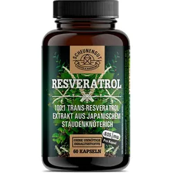 Scheunengut® Resveratrol | Der Original 100:1 Trans-Resveratrol Extrakt optimiert mit Piperin Kapseln 60 St