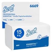 Scott Scott® Papierhandtücher 6669 Essential Large Interfold-Falzung 1-lagig 3.600 Tücher