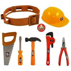 Werkzeug-Gürtel-Set für Kinder 7-teilig