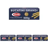 Barilla Collezione Bucatini Grandi Pasta aus hochwertigem Hartweizen immer al dente, (1 x 500 g) (Packung mit 4)