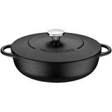 Tramontina TRENTO Wok aus Gusseisen mit Deckel, 5l, Durchmesser 32 cm (Gusseisen Antihaft, Ø 28 cm - 4,1 L)