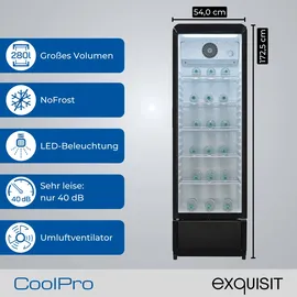 Exquisit GKS260-GT-431D Getränkekühlschrank