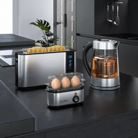 Arendo Wasserkocher 1,7 l Silber