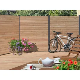 WOODTEX Sichtschutzelement 180 x 194 cm Lärche Holz