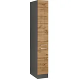 KOCHSTATION Apothekerschrank »KS-Stockholm«, hochwertige MDF-Fronten, 200 cm hoch, viel Stauraum,