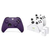 Xbox Wireless Controller - Astral Purple+Venom Twin-Ladestation mit 2 x wiederaufladbaren Akkupacks – Weiß Series X & S One