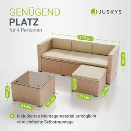 Juskys Punta Cana M Lounge-Set creme/sand
