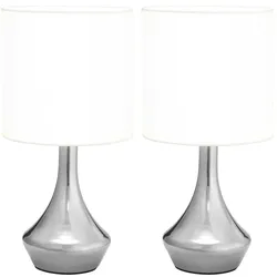 vidaXL Tischlampen 2 Stk. Touch-Sensor Weiß E14