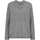 Mos Mosh MMThora V-Neck Knit 919 Grey Melange - M