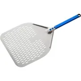 Gi.Metal Pizzaschaufel rechteckig gelocht 33 cm Griff 58,5 cm